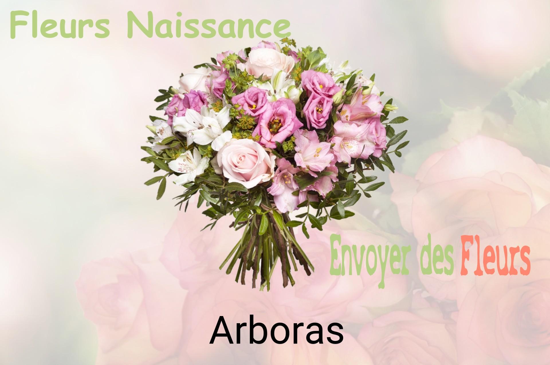 Bouquet de fleurs de naissance livré à Arboras